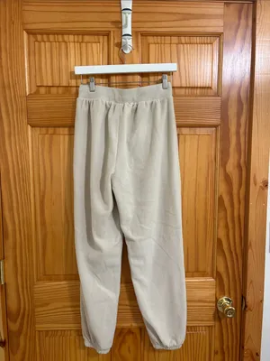 Old Navy Size Small Off-White Fleece Jogger Sweatpants thumbnail 2