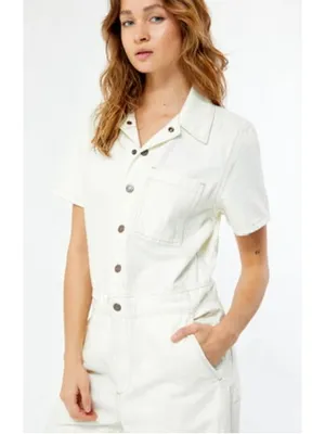 Levi's Heritage Short Sleeve Denim Jumpsuit Women’s Size M thumbnail 3