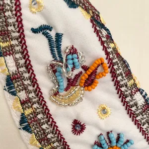 PPLA 🛍️ Beaded embroidered Boho Tunic/dress bell sleeves M thumbnail 7