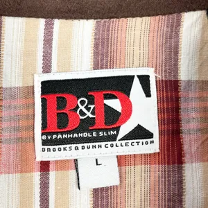 B&D Panhandle Slim Women Western Shirt Large‎ Plaid Pearl Snap Cowgirl Rodeo Y2K thumbnail 7
