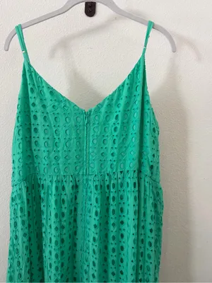 LILLY PULITZER Melody Maxi Dress In Gustavia Green Stripey Rayon Eyelet thumbnail 6