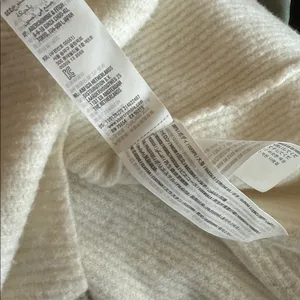 NWOT Abercrombie & Fitch Mock Neck Sweater Knit Dress L Large White thumbnail 8