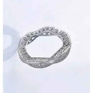 Boutique NEW Women's Gold‎ Plated Silver Eternity Simulated Diamond Band Ring Sz 10 thumbnail 9