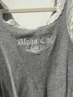 Alpha chi omega tank top Gray Size M thumbnail 2