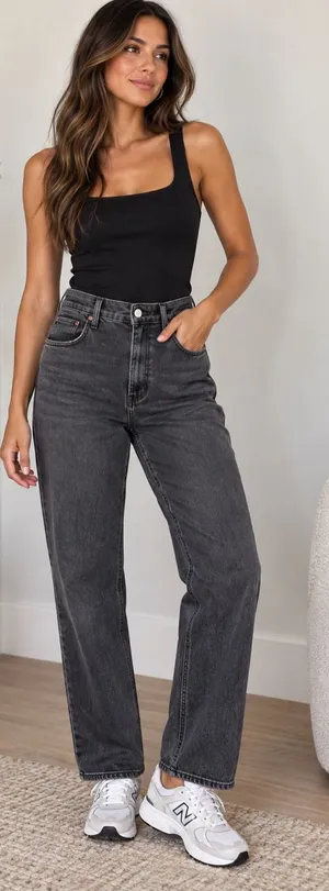 Abercrombie & Fitch Curve Love Ankle Straight Jeans Sz 28/6 Ultra High Rise thumbnail 1