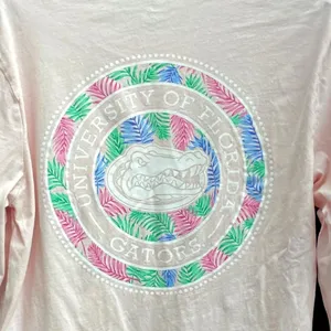 University of Florida UF Gators Pink Long Sleeve Tshirt KA Knights M 38/40 thumbnail 2