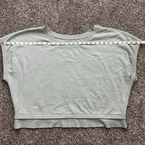 Athleta Sundown Shirred Tee Pale Green Pullover Short Sleeve Sweatshirt XL thumbnail 9