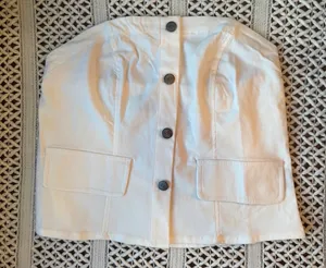 Lucky & Blessed Ivory Button Down Corset Top thumbnail 1