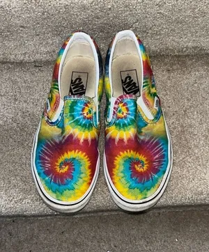 Vans Classic Slip Tie Dye True White Canvas Size 7.5 Women's/ 6 Mens Sneaker thumbnail 1