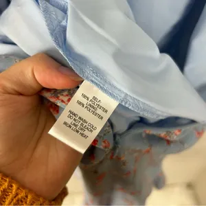 Lulus Radiant Rosa Light Blue Floral Print Ruffled Mini Dress Size M thumbnail 10