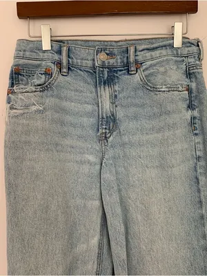 American Eagle Ripped Straight Leg Jeans thumbnail 2