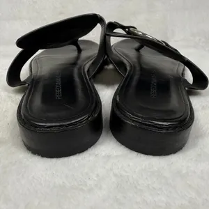 Rebecca‎ Minkoff Black Leather O-Ring Studded Thong Slide Sandals Womens 6M thumbnail 6