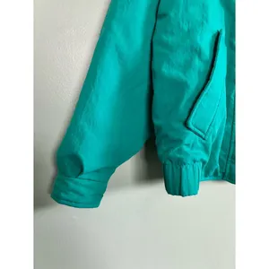 VTG Retro Woolrich Fleece Lined Jacket Womens Medium Green Full Zip L/S USA thumbnail 2