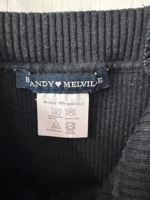 Brandy Melville Black Ribbed Button-Front Tank thumbnail 2