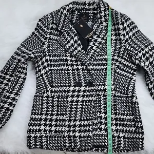 Jade & Ivory‎ 26 International NWT Double Breasted Houndstooth Blazer Peacoat M thumbnail 5