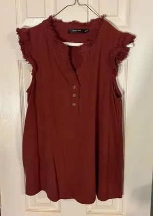 Doe & Rae Gauze Button Accented Tiered Dress thumbnail 1