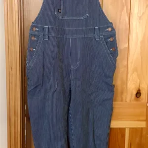 Carhartt Women's Relaxed Fit Denim Railroad Striped Bib Overall XS thumbnail 10