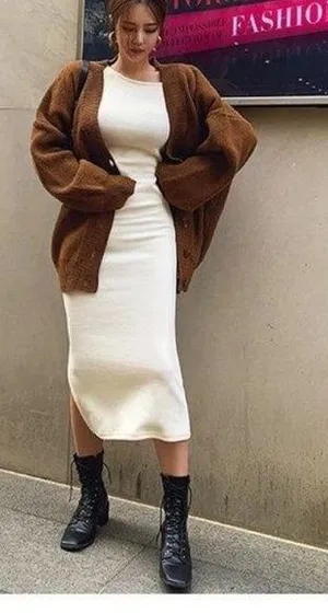 YesStyle LipHop Oversized Cardigan in Grey thumbnail 3
