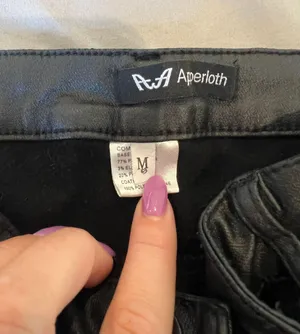 Boutique Black Leather Jeans thumbnail 3