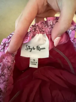 Sky To Moon Cocolilys Strapless Pink Floral Dress thumbnail 3