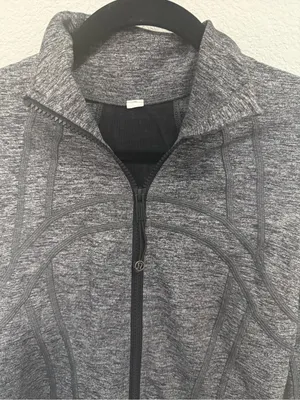 Lululemon Define Jacket Heathered Black Luon Size 4 thumbnail 5