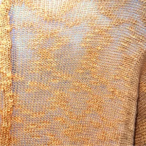 Mittoshop Rust Loose Texture Long Sleeve knit Top/Sweater in Pumpkin-Size L thumbnail 9