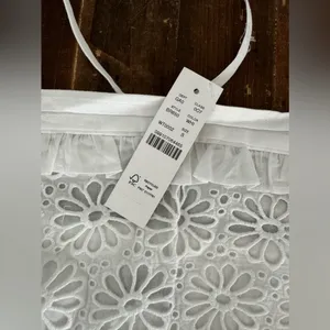 NEW! J.Crew Jessie Eyelet Peplum Top in White thumbnail 4