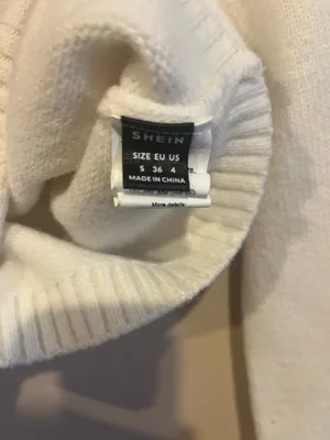 Fold Over Cropped Sweater White thumbnail 5