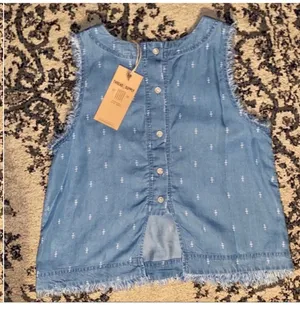 Thread&Supply soft jean sleeveless top BNWT XS thumbnail 2