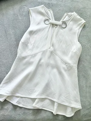 ALC white sleeveless blouse with grommet cut out Annette top thumbnail 1
