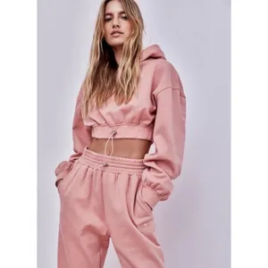 For Love and Lemons X Victoria Secret Josie Cropped Hoodie Sweatshirt Pink S thumbnail 2