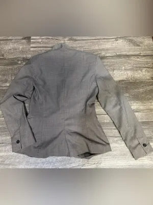 ZARA Women’s Gray Taupe One Button Fitted Blazer Size 2 thumbnail 3
