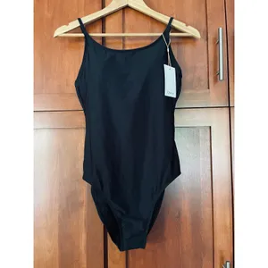 Quince Italian Cami One Piece Swimsuit Black Size Small NEW thumbnail 2
