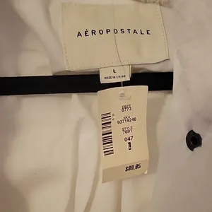 NWT Aeropostale White Size Large Faux Fur Hooded Jacket thumbnail 6