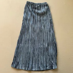 pleated velvet Midi Skirt Gray Size XXS thumbnail 2