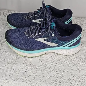 Brooks Ghost II blue lace up athletic running training gym walking shoes sz 7.5 thumbnail 6
