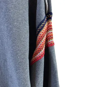 Natural Life Charcoal Tribal Trim Boho Sweatshirt Oversized Size S/M thumbnail 6