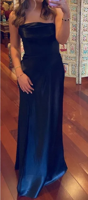 Birdy Grey Satin Black Mia Convertible Dress thumbnail 1
