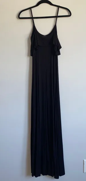 Charlotte Russe Black Ruffle Maxi Dress thumbnail 7