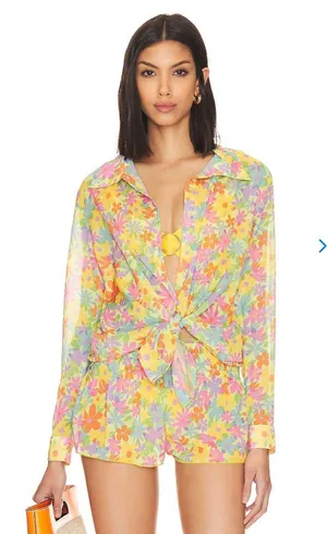 NWT Lovers & Friends Groovy Delight Shirt thumbnail 1