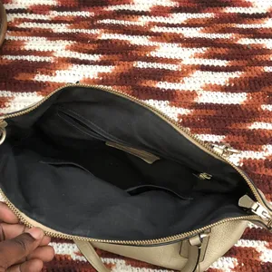 COACH KELSEY METALLIC GOLD PEBBLED LEATHER SHOULDER HAND BAG PURSE TOP HANDLE SATCHEL F36675 Approx 13” Wide x 10” Tall x 3.5” Deep Comes with dustbag thumbnail 6