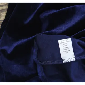 NWT Emerald Sundae Velvet Bow Sleeveless Fit Flare Mini Dress Navy Blue L thumbnail 8