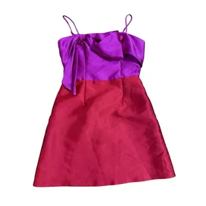 Anthropologie Hutch‎ Serena Bow Mini Dress Pink Red Sz 4 thumbnail 6