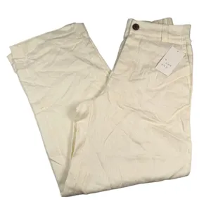 A New Day Pants Women's Size 4 Cream Wide Leg Elastic Waist in Back NWT thumbnail 1
