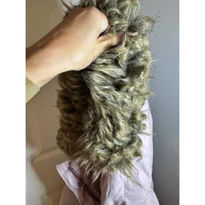 Abercrombie Fitch Pink Sherpa Lined‎ Parka Jacket Hooded Fur Trim XS thumbnail 11