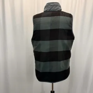 Carhartt Reversible Quilted Flannel Vest M 8-10 Green Black Buffalo Plaid Chore thumbnail 9