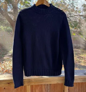 Lauren Ralph Lauren Women's Vintage Navy Pullover Sweater Size M thumbnail 1