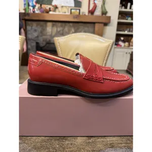 Franco Sarto Women's Red Patent Leather Eden Studded Loafers Slip On Size 8 thumbnail 7