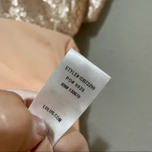 Lulus Peach Sequined Cut Out Sides Party Dress Mini Womens XS Swifty Eras Tour thumbnail 7