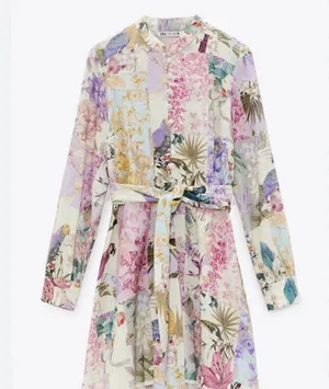Floral Linen Dress thumbnail 1